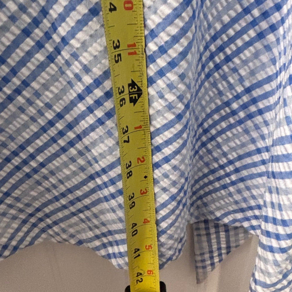 Anne Klein Asymmetrical Blue Plaid Dress - Picture 5 of 5
